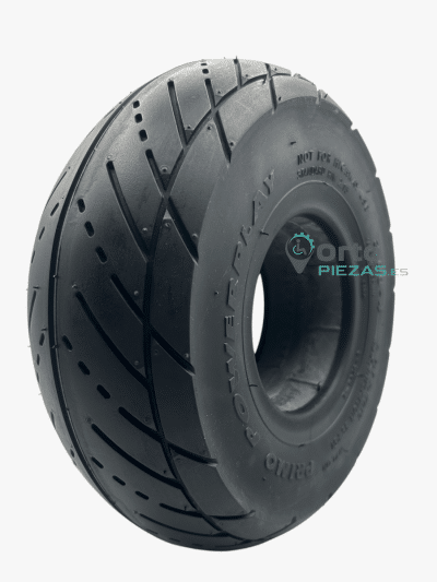 Cubierta maciza negra 10 pulgadas Quickie – vista frontal