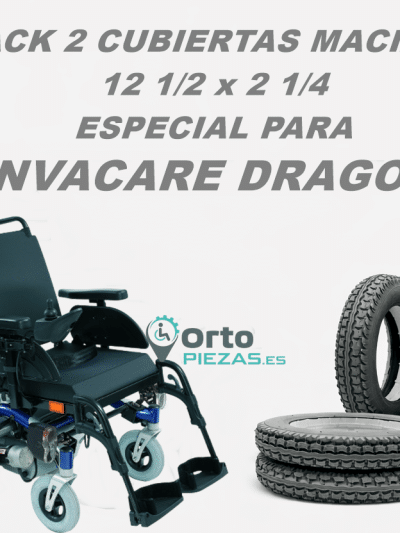 Cubiertas Invacare Dragon antipinchazos – Pack 2 (12 ½ x 2 ¼ | ETRTO 62-203)