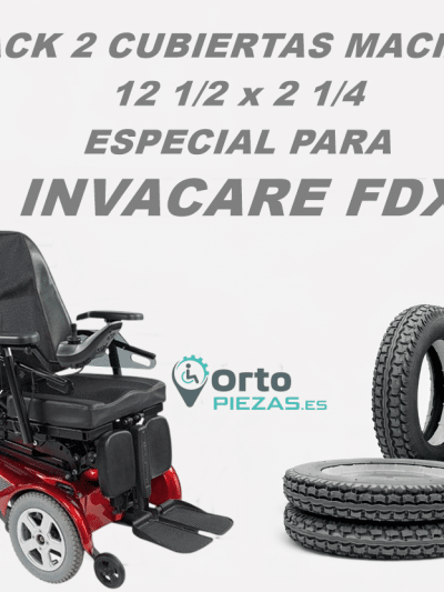 Cubiertas Invacare FDX antipinchazos – Pack 2 (12 ½ x 2 ¼ | ETRTO 62-203)