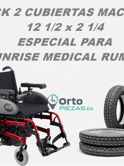 Cubiertas Sunrise Medical Quickie Rumba antipinchazos – Pack 2 (12 ½ x 2 ¼ | ETRTO 62-203)