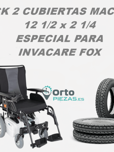 Cubiertas Invacare Fox antipinchazos – Pack 2 (12 ½ x 2 ¼ | ETRTO 62-203)