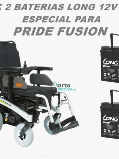Baterías Pride Fusion 50Ah – Pack de 2 baterías para silla eléctrica
