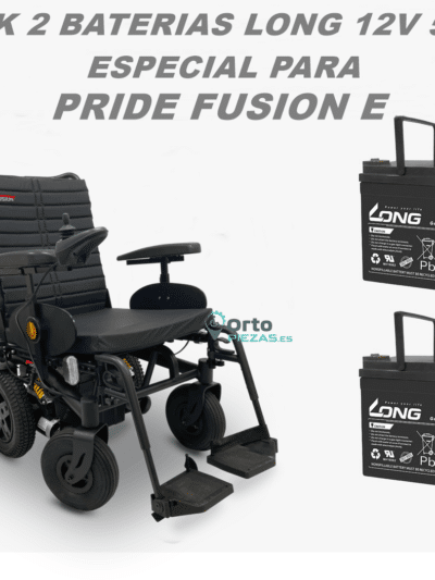 Baterías Pride Fusion E 50Ah – Pack de 2 baterías para silla eléctrica