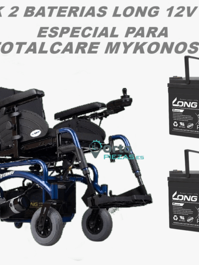 Baterías Totalcare Mykonos II 50Ah – Pack de 2 baterías para silla eléctrica