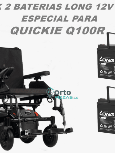 Baterías Quickie Q100R 55Ah – Pack de 2 baterías para silla Sunrise Medical
