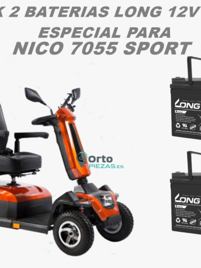 Baterías NICO 7055 Sport 55Ah – Pack de 2 baterías para scooter Nico Mobility