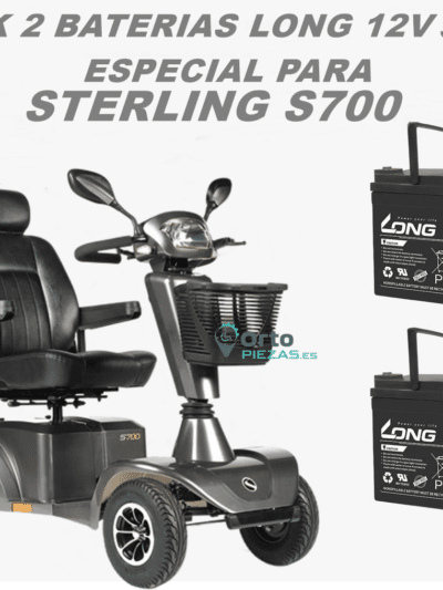 Baterías Sterling S700 55Ah – Pack de 2 baterías para scooter eléctrico
