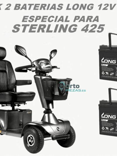 Baterías Sterling S425 55Ah – Pack de 2 baterías para scooter eléctrico