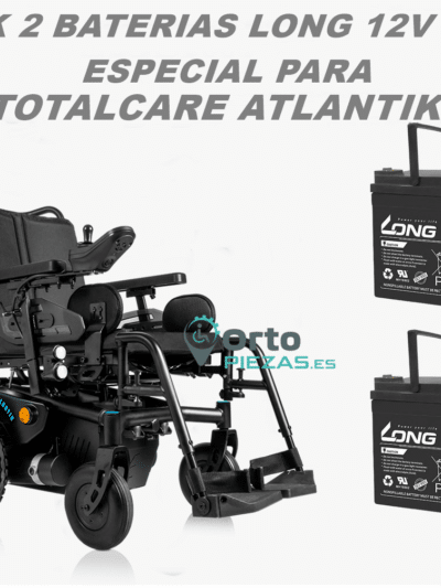 Baterías Totalcare Atlantik 50Ah – Pack de 2 baterías para silla eléctrica